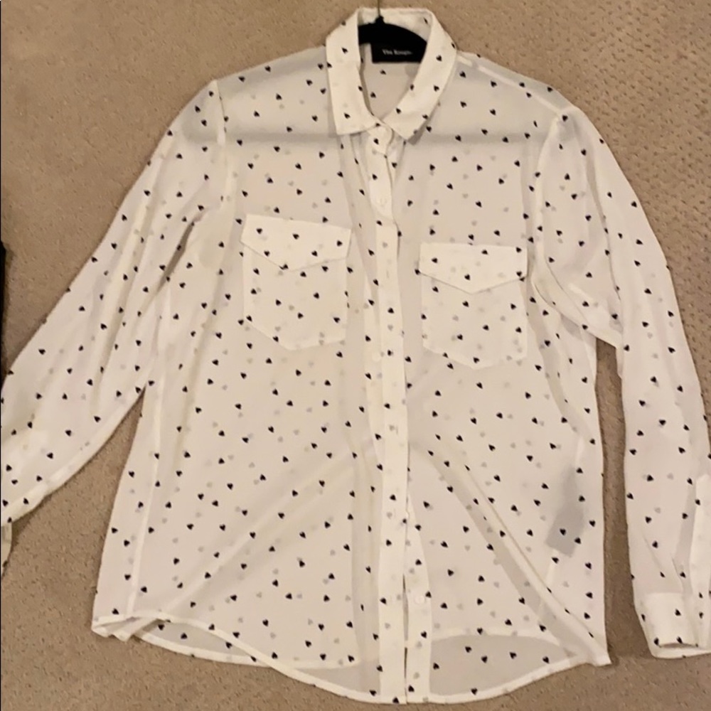 The Kooples Sheer Blouse with Hearts